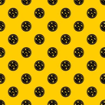 Pizza with greens pattern Stock Illustration