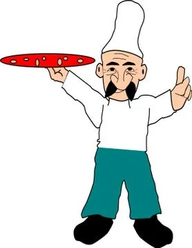 Pizza guy Stock Illustration