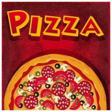 Pizza half Stock Illustration