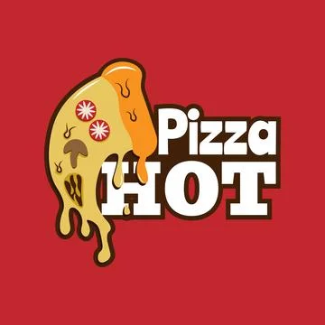 Pizza hot illustration template vector for your brand store Illustrazione stock