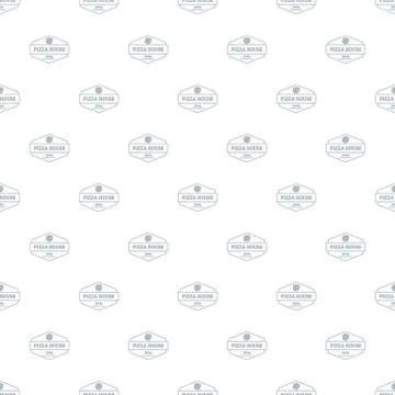 Pizza house pattern seamless Stock Illustration