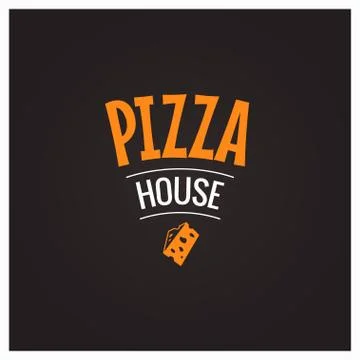 Pizza house slice design background Stock Illustration