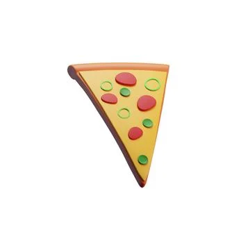 Pizza icon 3d render illustration Stock Illustration