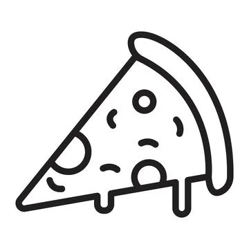 Pizza Icon Featuring Versatile and Beloved Fast Food Choices Stock Illustration