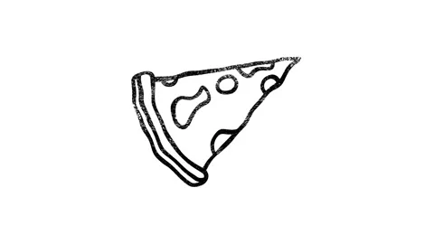 Pizza icon in hand draw style. Motion graphics Vidéo 151565475