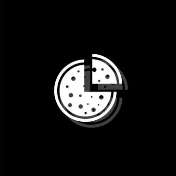 Pizza icon icon flat Stock Illustration