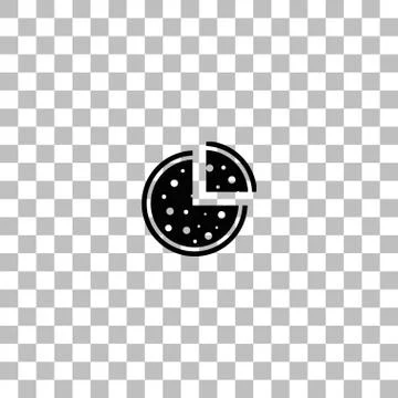 Pizza icon icon flat Stock Illustration
