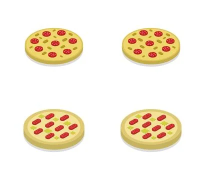 Pizza icon illustrated in vector on white background Stock Illustration