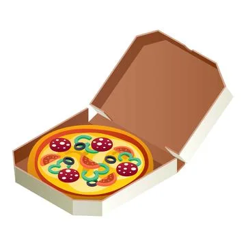 Pizza icon, isometric style Stock Illustration