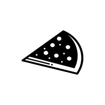 Pizza icon logo design template isolated illustration Stock Illustration