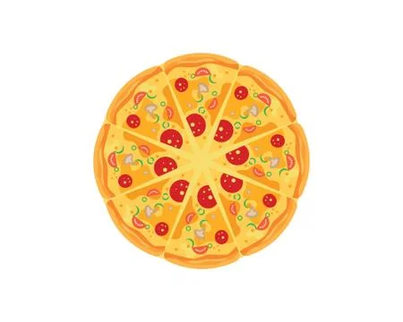 Pizza icon logo illustration vector Stock-Illustration