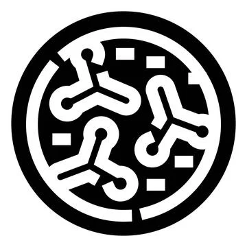 Pizza icon representing modern digital food technology Stock Illustration