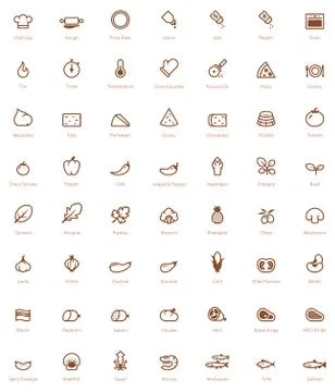 Pizza icon set Illustrazione stock