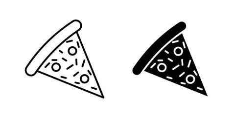 Pizza icon symbol. Flat Vector illustration イラスト素材