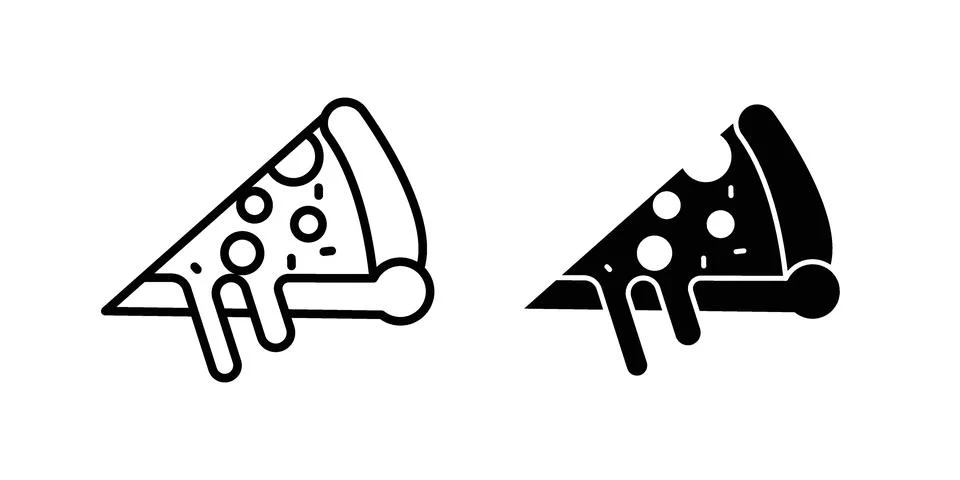 Pizza icon vector design illustrations 스톡 일러스트