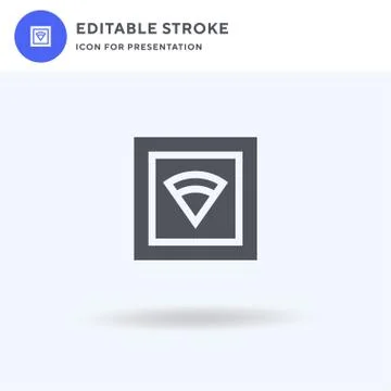 Pizza icon vector, filled flat sign, solid pictogram isolated on white, logo Illustrazione stock