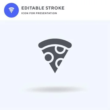 Pizza icon vector, filled flat sign, solid pictogram isolated on white, logo Stockillustratie