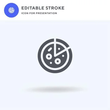 Pizza icon vector, filled flat sign, solid pictogram isolated on white, logo イラスト素材