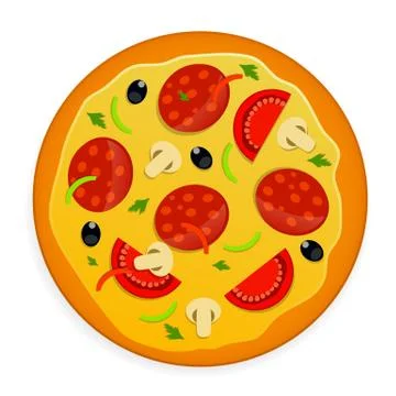 Pizza Icon Vector Illustration Stock Illustration