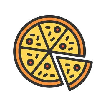 Pizza icon vector image. Stock Illustration