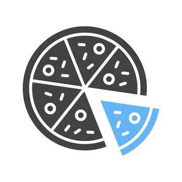 Pizza icon vector image. Illustrazione stock
