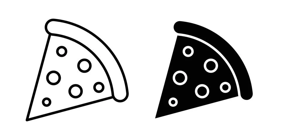 Pizza icon vector symbol graphics Stock Illustration