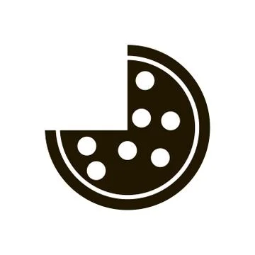 Pizza icon on white background. Eps 10 flat style. Stockillustratie