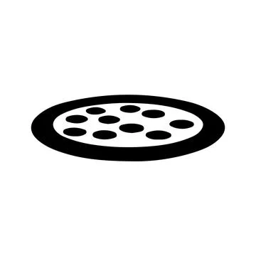 Pizza icon on white Stock Illustration