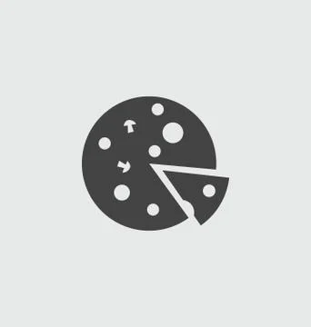 Pizza, illustration icon. Stock Illustration