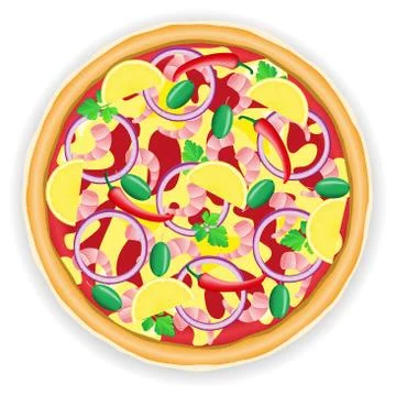 Pizza illustration Stock Illustration
