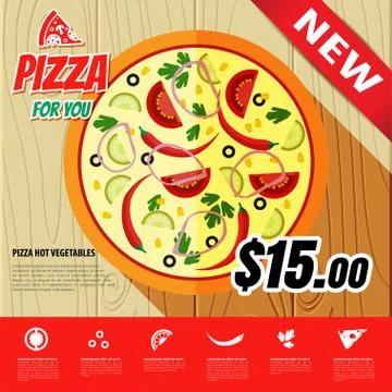 Pizza illustration Stock Illustration