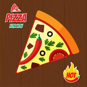 Pizza illustration Stock Illustration