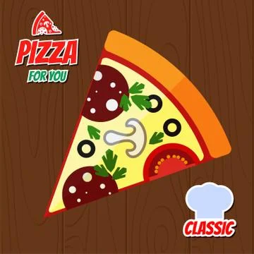 Pizza illustration Illustrazione stock