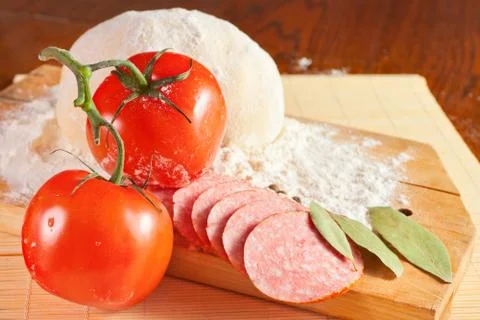 Pizza ingredients Stock Photos