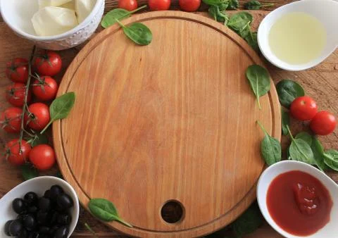 Pizza ingredients Stock Photos