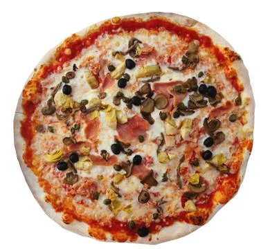 Pizza, isolated on background Stock Photos