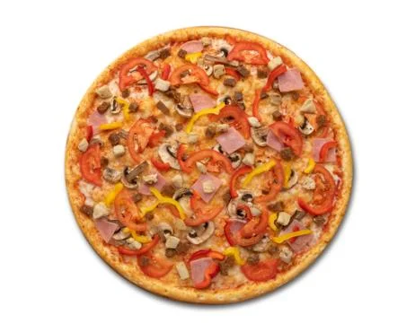 Pizza on isolated background Stock Photos
