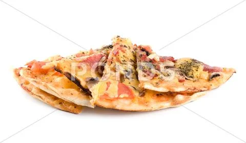 Pizza isolated Stock Photos