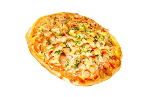 Pizza isolated Stock-Fotos