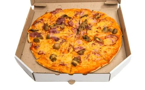 Pizza isolated Stock Photos