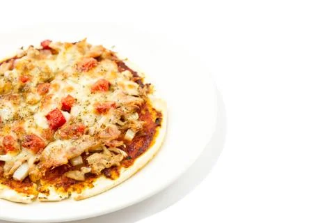 Pizza isolated on white background Stock Photos