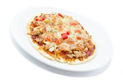 Pizza isolated on white background Foto stock