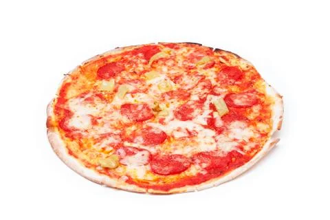 Pizza isolated on white background Stock Photos