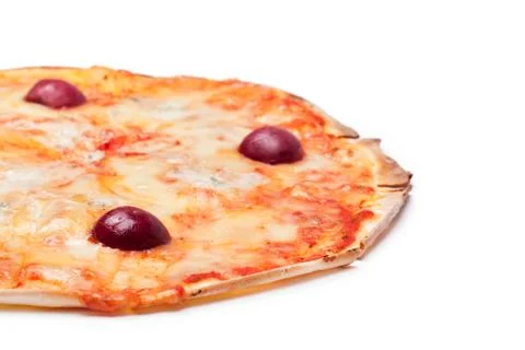 Pizza isolated on white background 스톡 사진