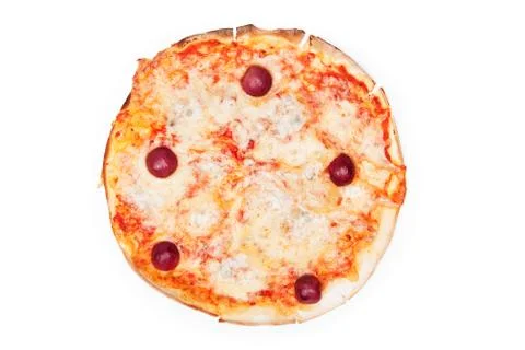 Pizza isolated on white background Stock Photos