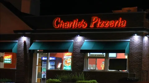 Pizza Joint Stock Footage 30800972