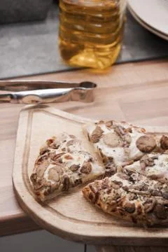 Pizza in the kitchen Foto stock