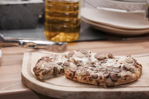 Pizza in the kitchen Stock Photos