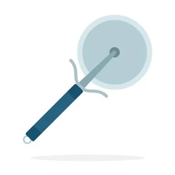 Pizza knife vector flat material design isolated object on white background. Stock Illustration