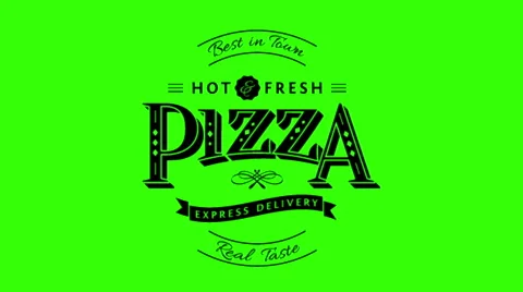 Pizza Label Stock Footage 58588342